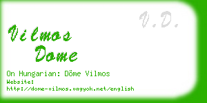 vilmos dome business card
